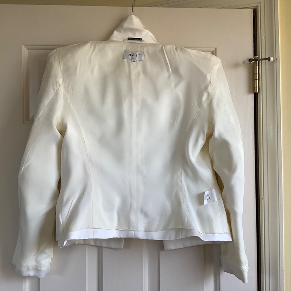 A.B.S Vintage Formal Three Button Blazer Ecru SZ 6 - Picture 12 of 16